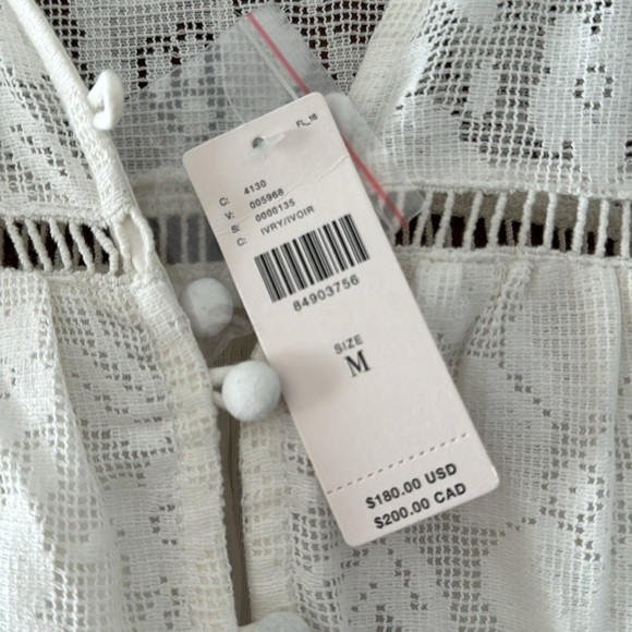 NWT ANTHROPOLOGIE PORRIDGE WHITE SHORT SLEEVE EYELET DRESS. SIZE M - Picture 6 of 16
